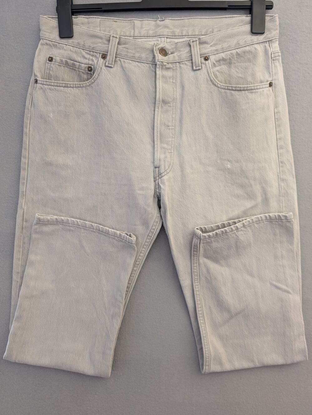 Levis Vintage 501-0652 USA 80s Gray Denim Button Fly Jeans Mens 36x30